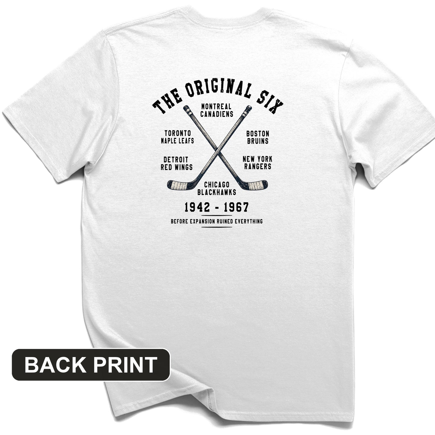 NHL Era of Six Back Print T-Shirt