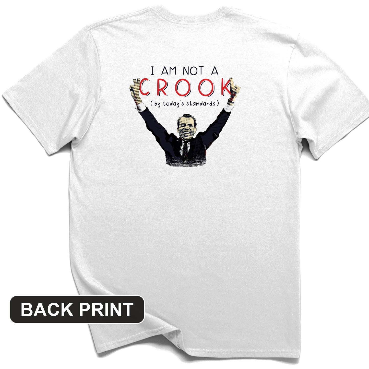 Not a Crook Back Print T-Shirt