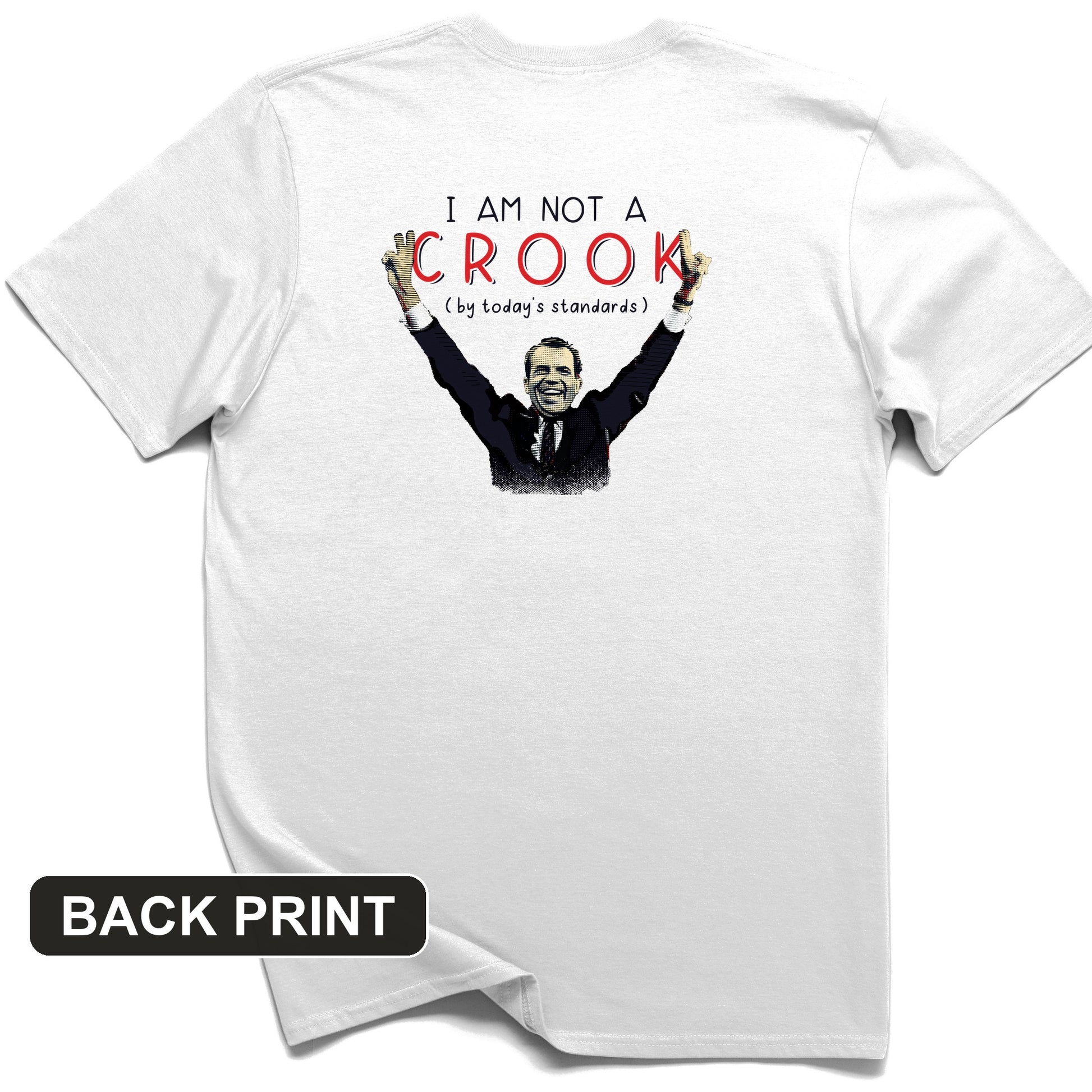 Not a Crook Back Print T-Shirt