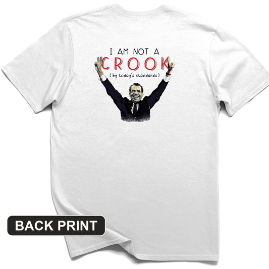 Not a Crook Back Print T-Shirt