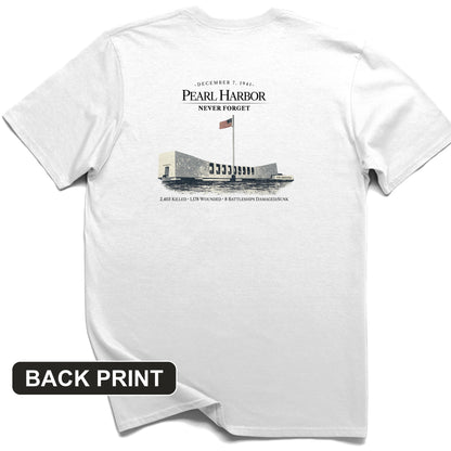 Pearl Harbor - Never Forget Back Print T-Shirt