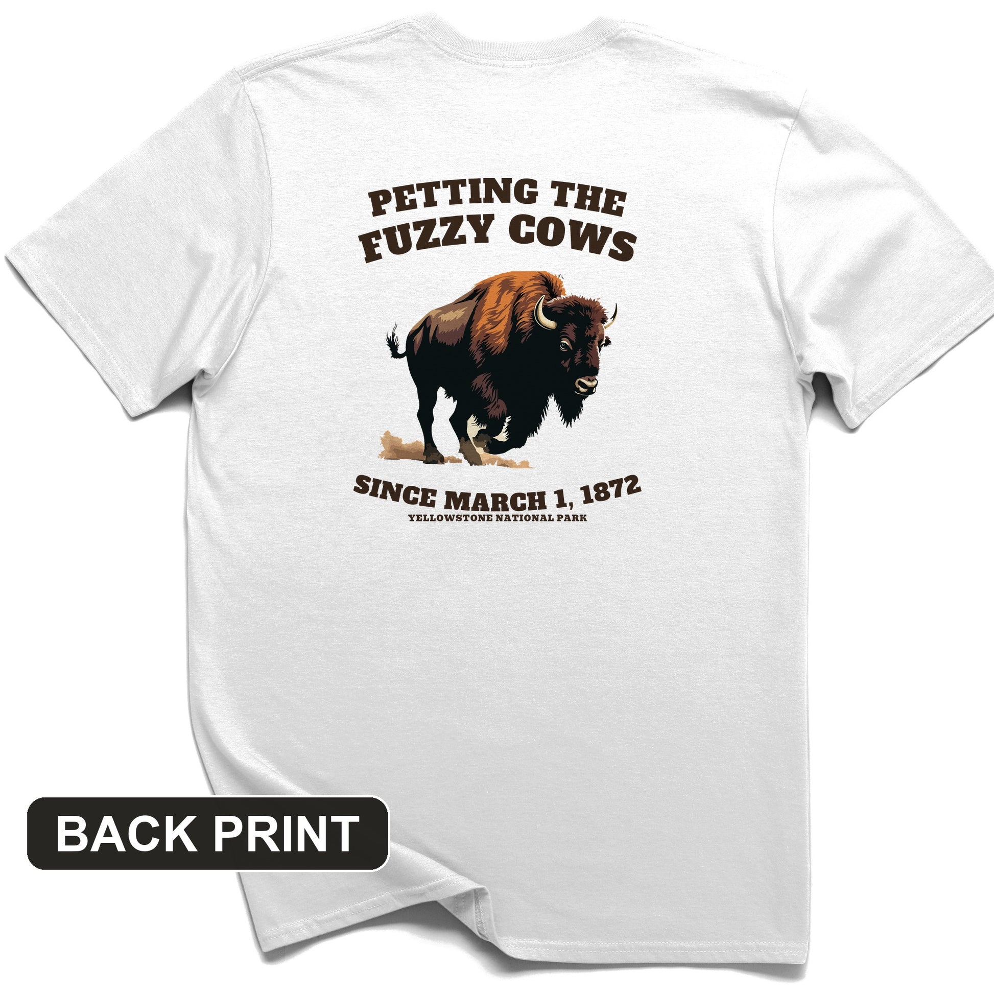 Petting The Fuzzy Cows Back Print T-Shirt