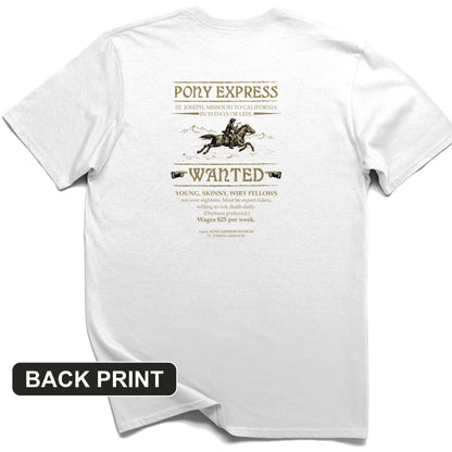 Pony Express Poster Back Print T-Shirt