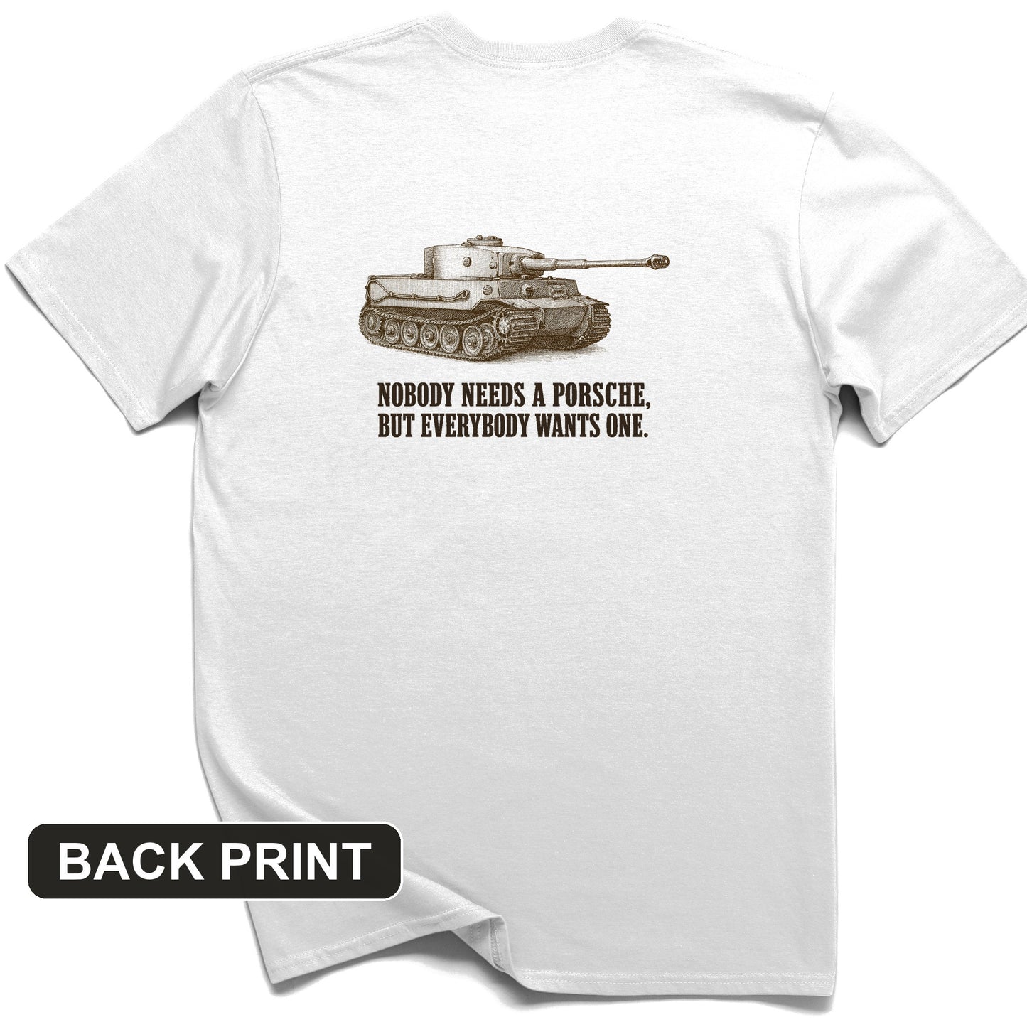 Porsche Tiger Back Print T-Shirt