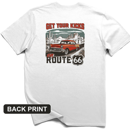 Route 66 Billboard Back Print T-Shirt