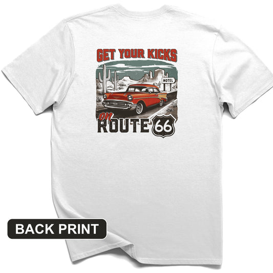 Route 66 Billboard Back Print T-Shirt