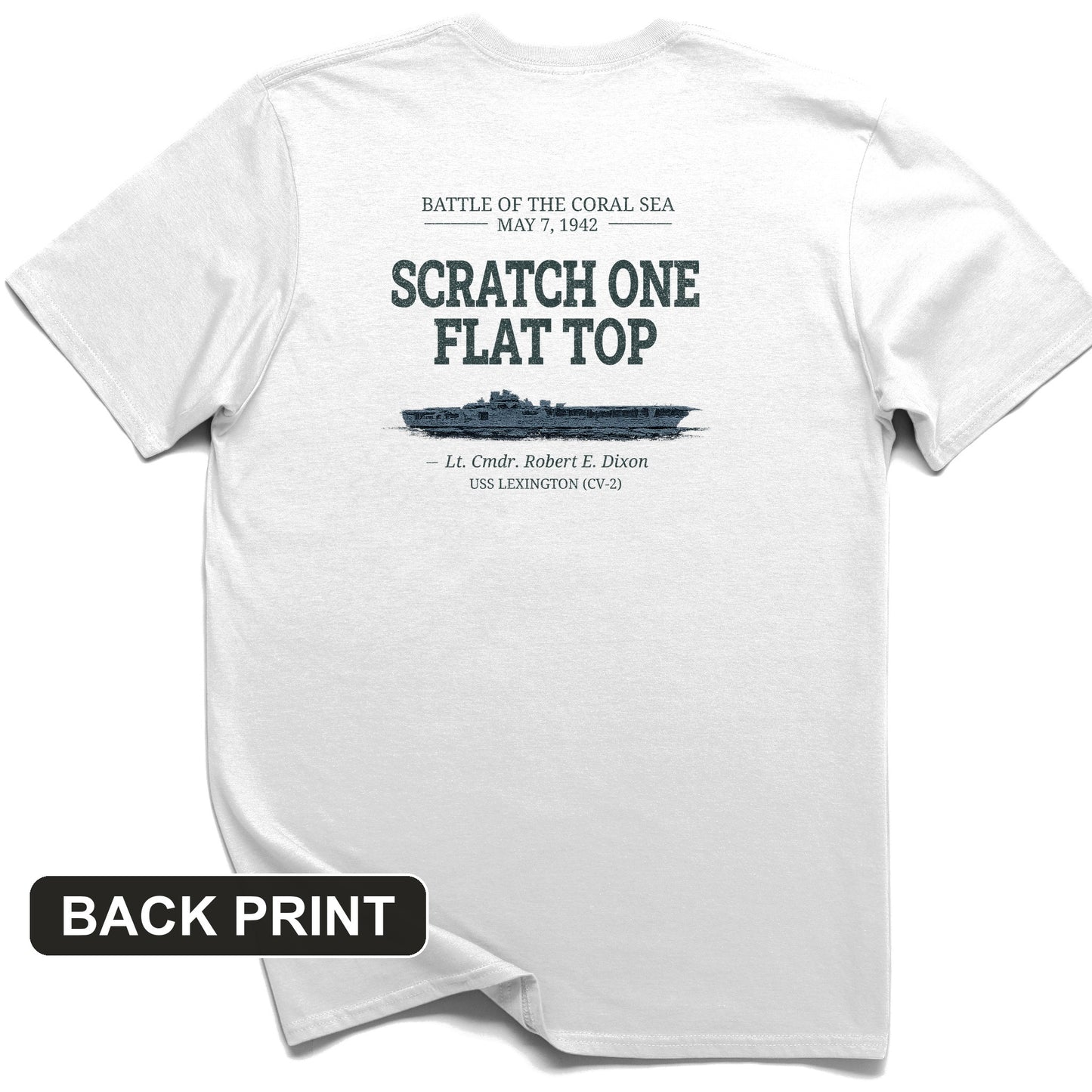 Scratch One Flat Top Back Print T-Shirt