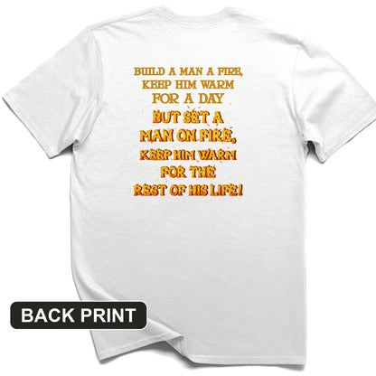 Set a Man on Fire Back Print T-Shirt