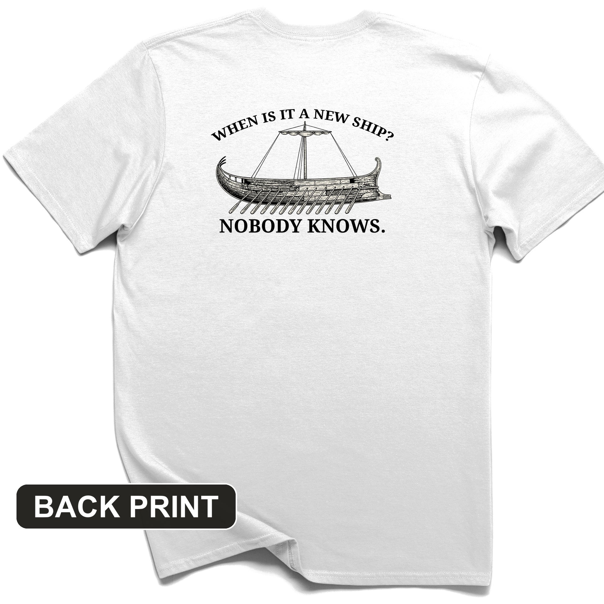 Ship of Theseus Back Print T-Shirt