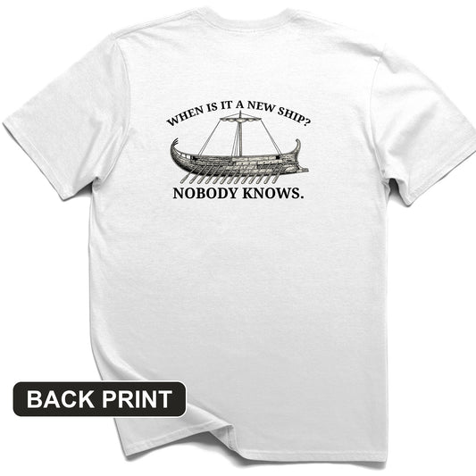 Ship of Theseus Back Print T-Shirt