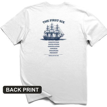 Six Frigates Back Print T-Shirt