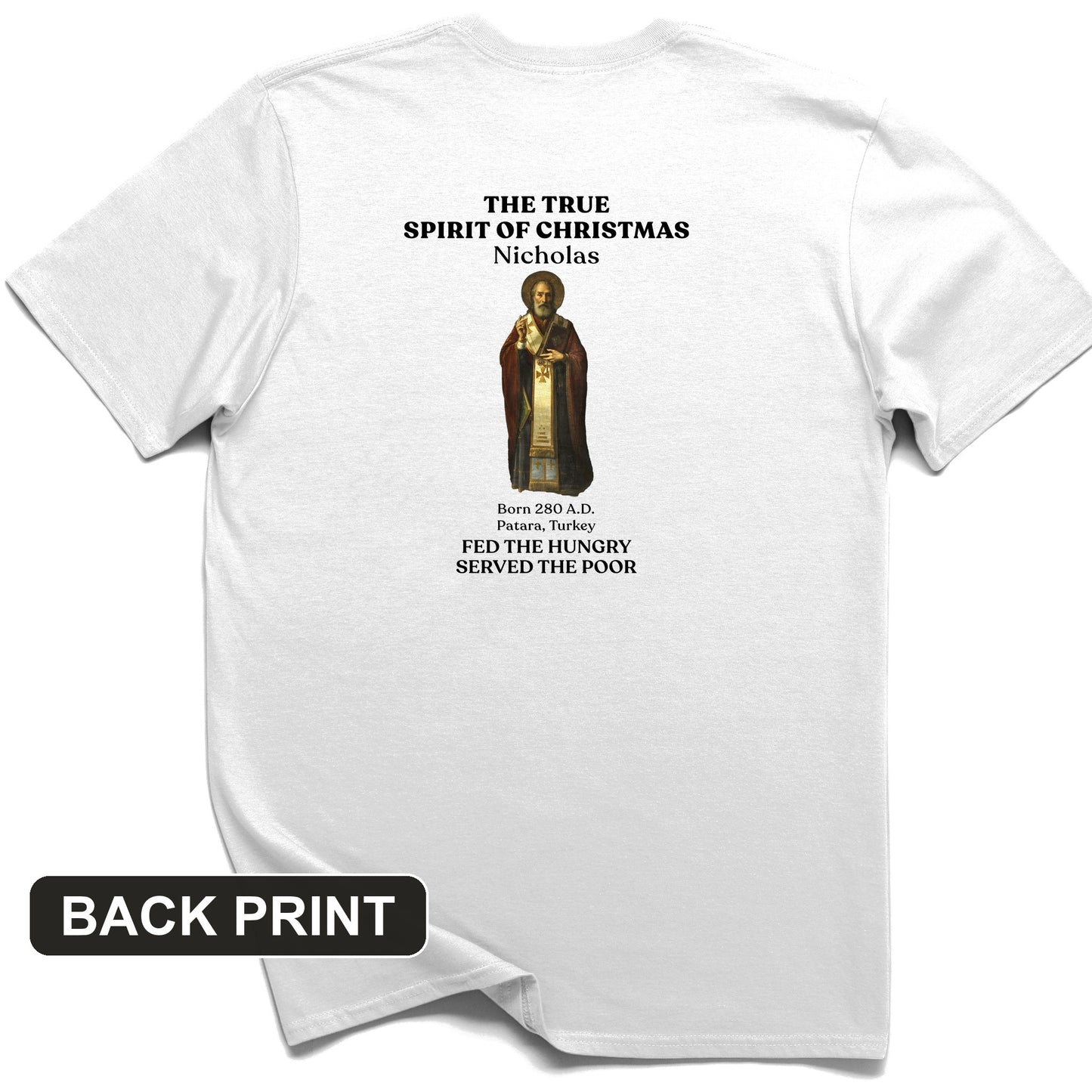 St Nicholas Back Print T-Shirt