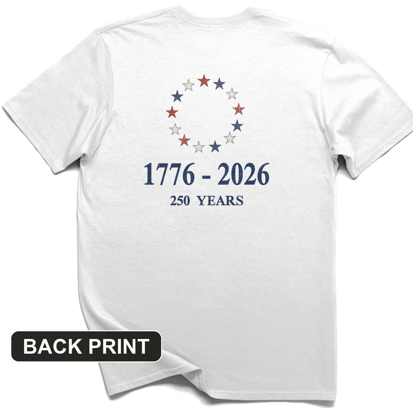Stars Freedom Back Print T-Shirt