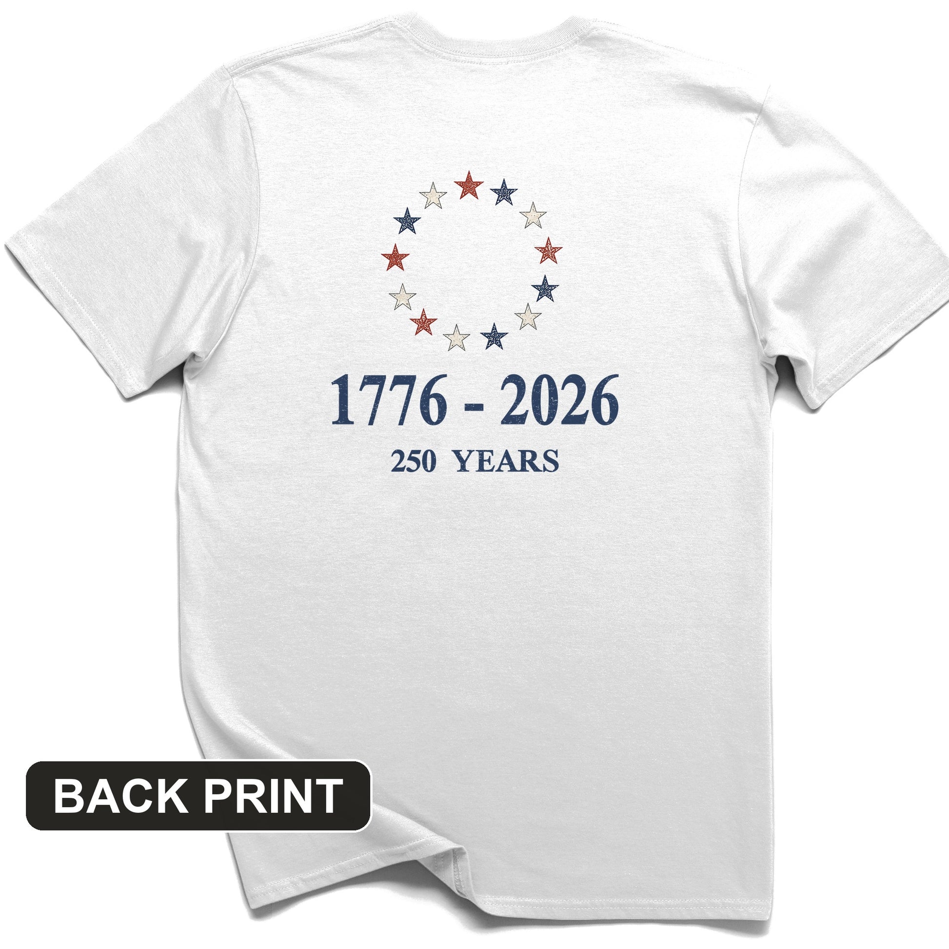 Stars Freedom Back Print T-Shirt