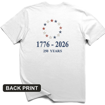 Stars Freedom Back Print T-Shirt