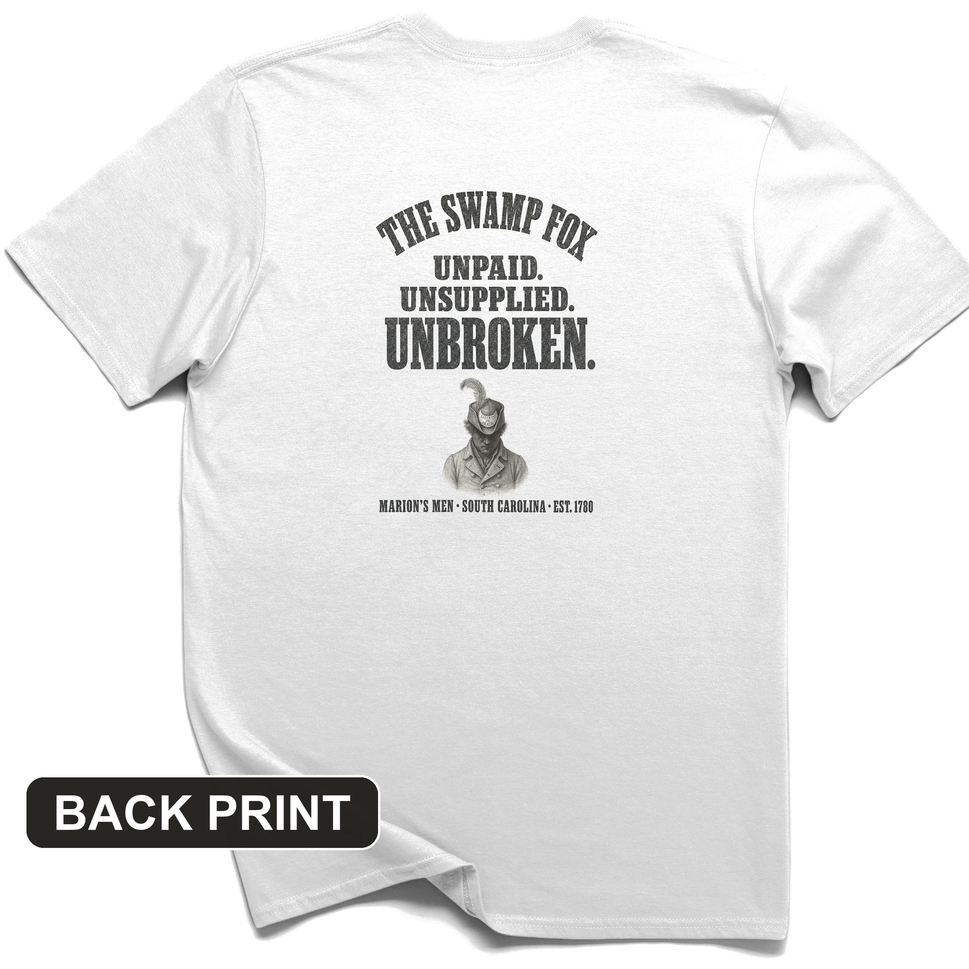 Swamp Fox Unbroken Back Print T-Shirt