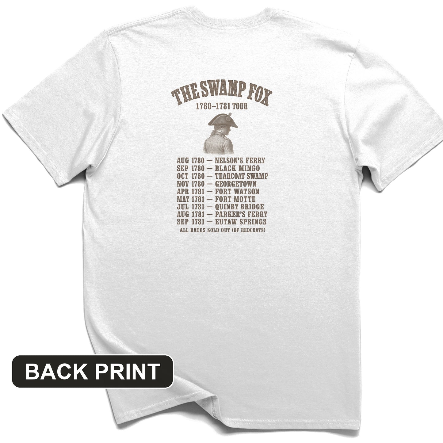 Swamp Fox World Tour Back Print T-Shirt