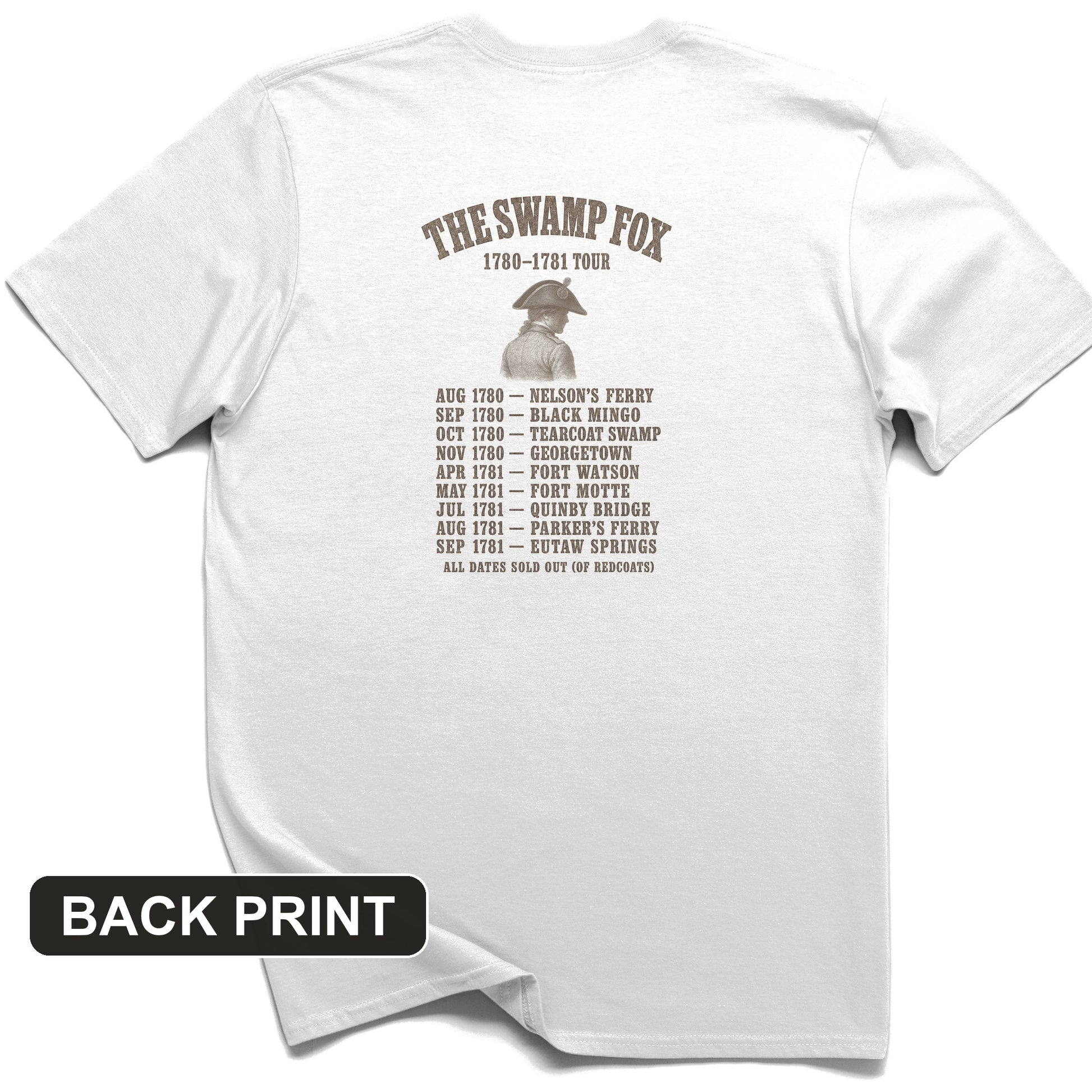 Swamp Fox World Tour Back Print T-Shirt