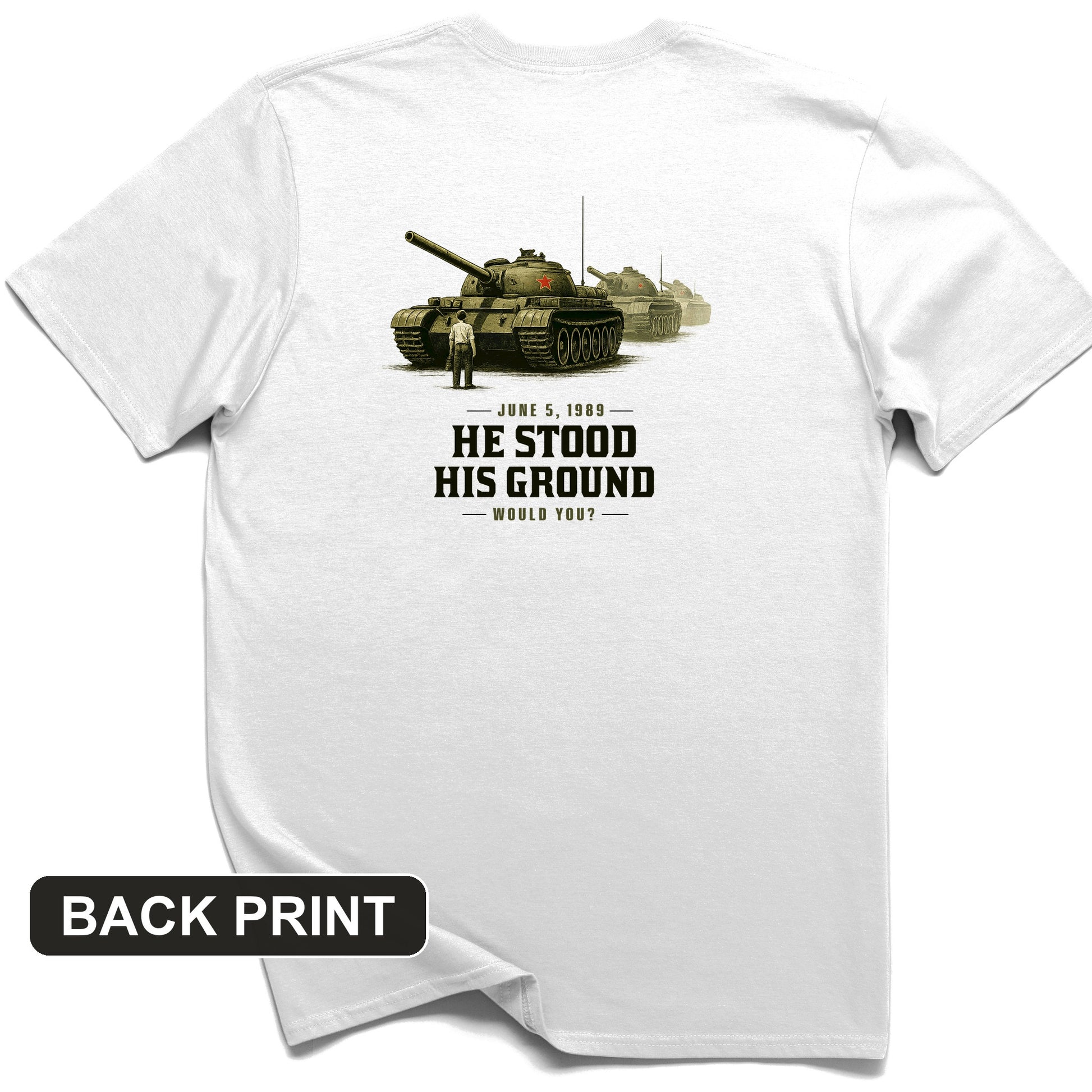 Tank Man Back Print T-Shirt