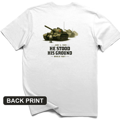 Tank Man Back Print T-Shirt