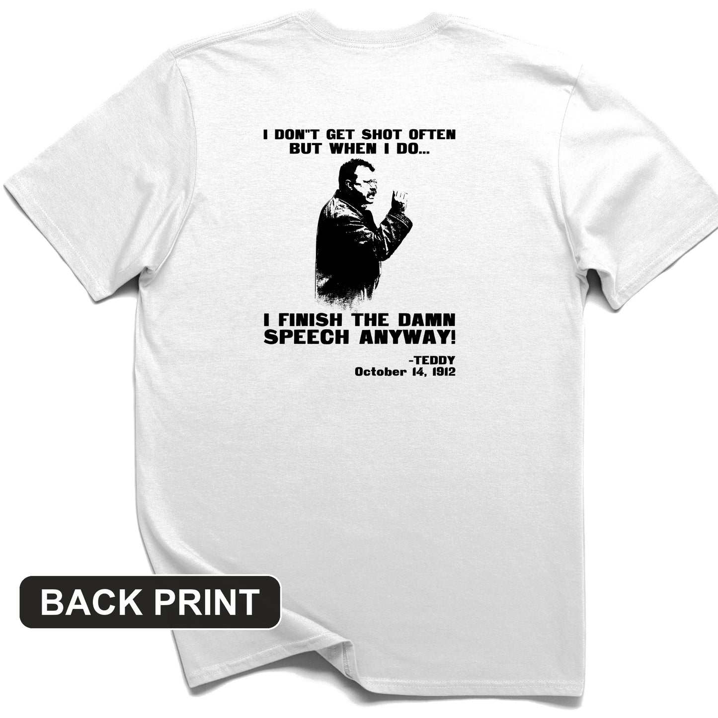 Teddy Speech Back Print T-Shirt