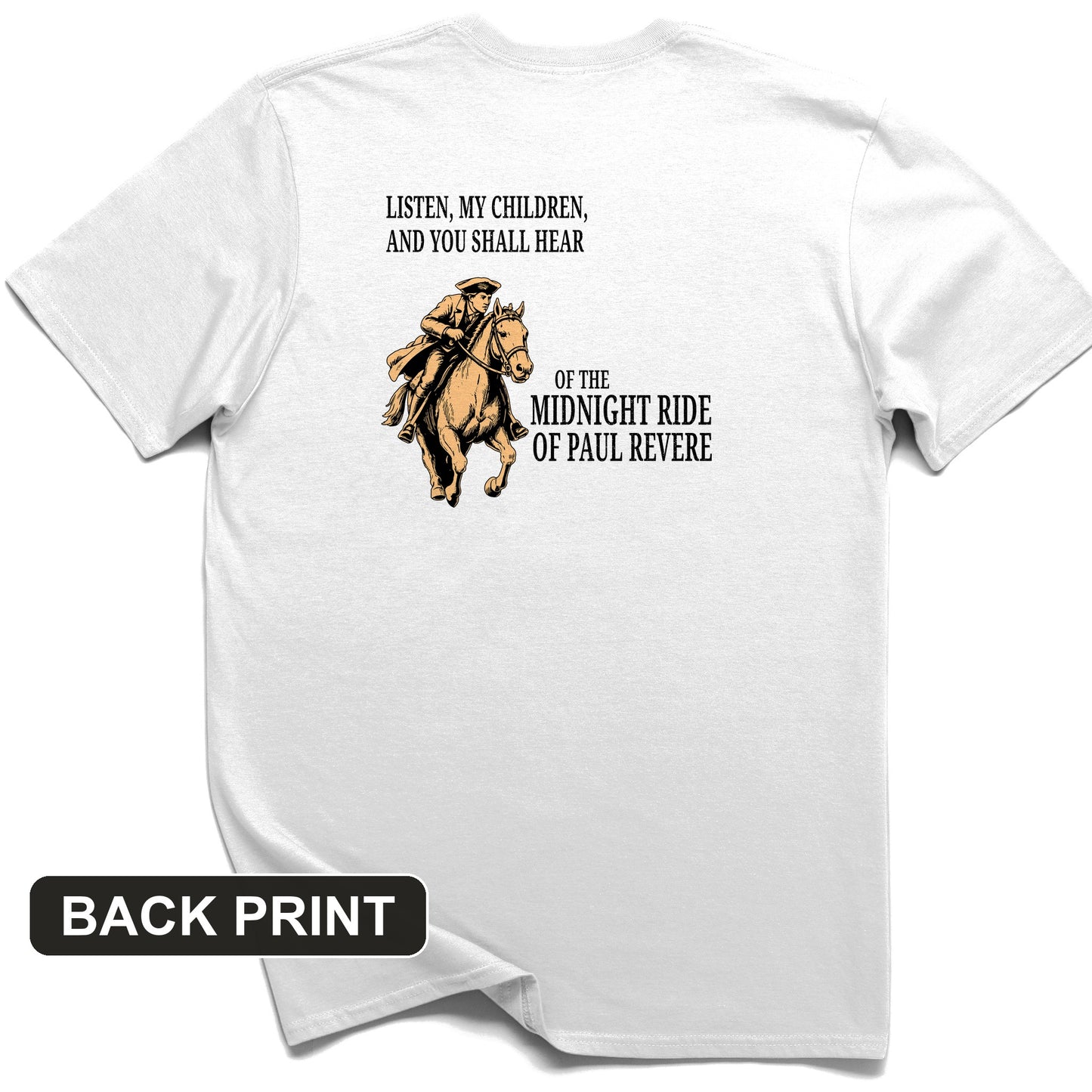 The Midnight Ride Back Print T-Shirt