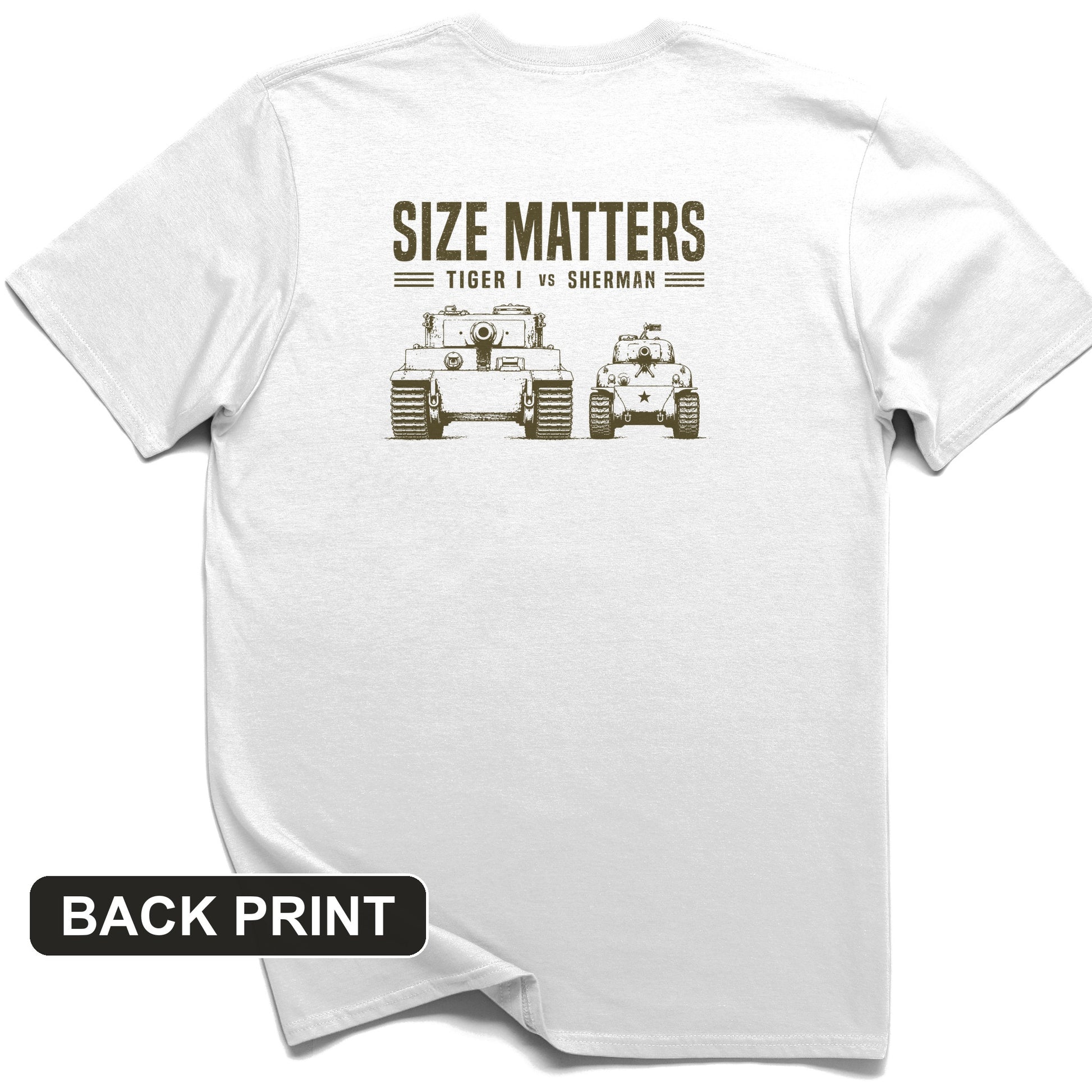 Tiger vs Sherman Back Print T-Shirt