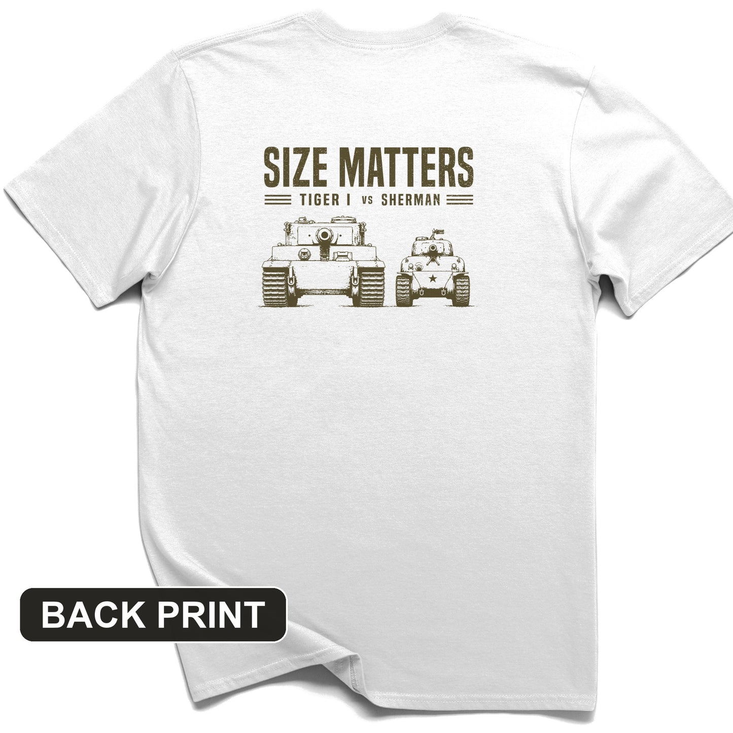 Tiger vs Sherman Back Print T-Shirt