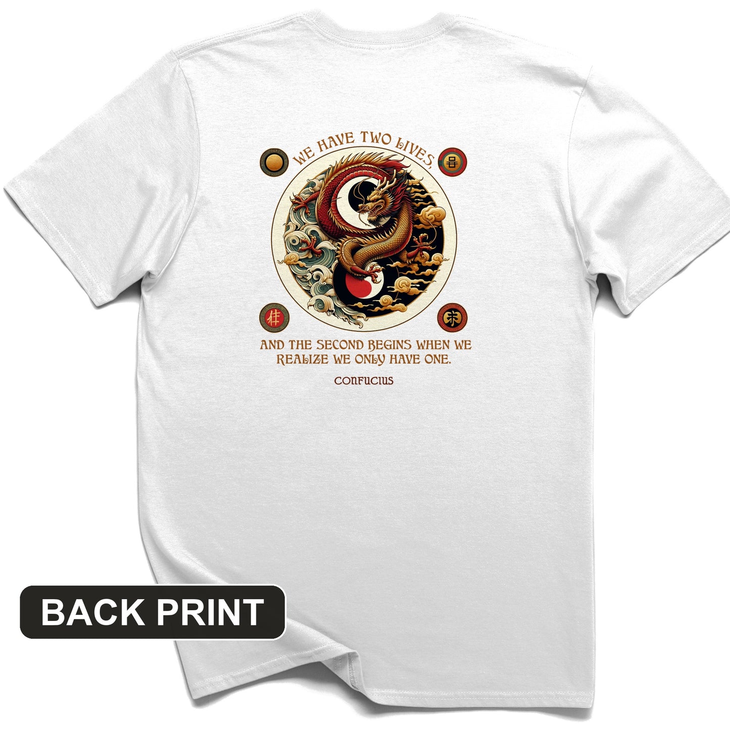 Two Lives Back Print T-Shirt