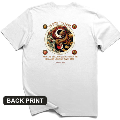 Two Lives Back Print T-Shirt