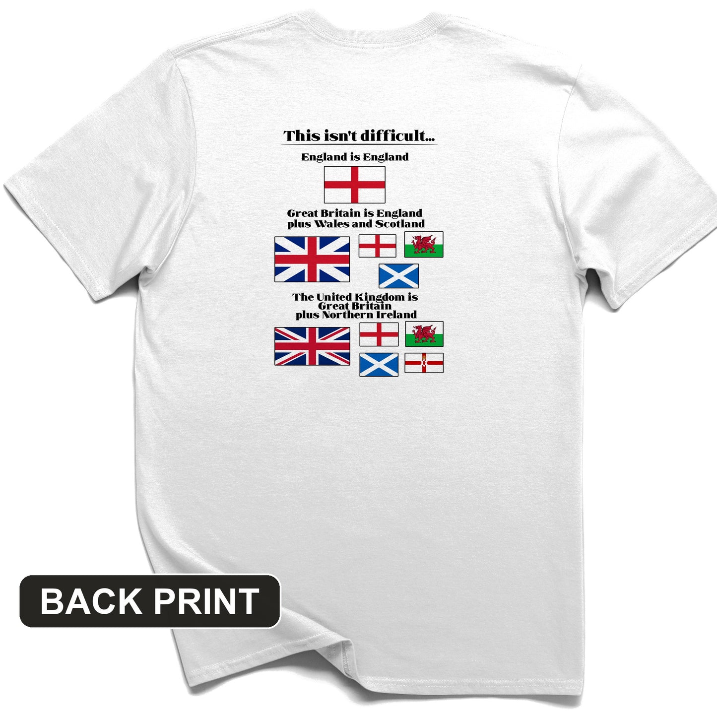 UK Make-up Back Print T-Shirt