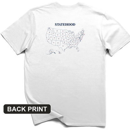 US Statehood Back Print T-Shirt