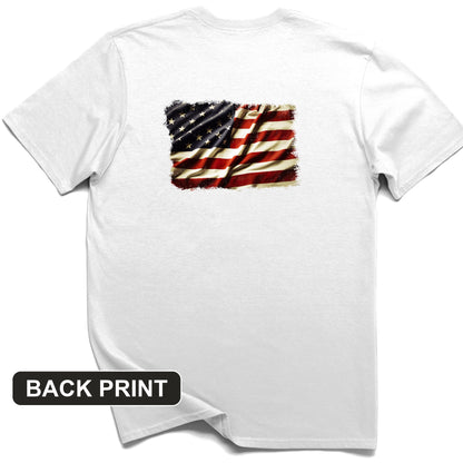 USA Flag Back Print T-Shirt