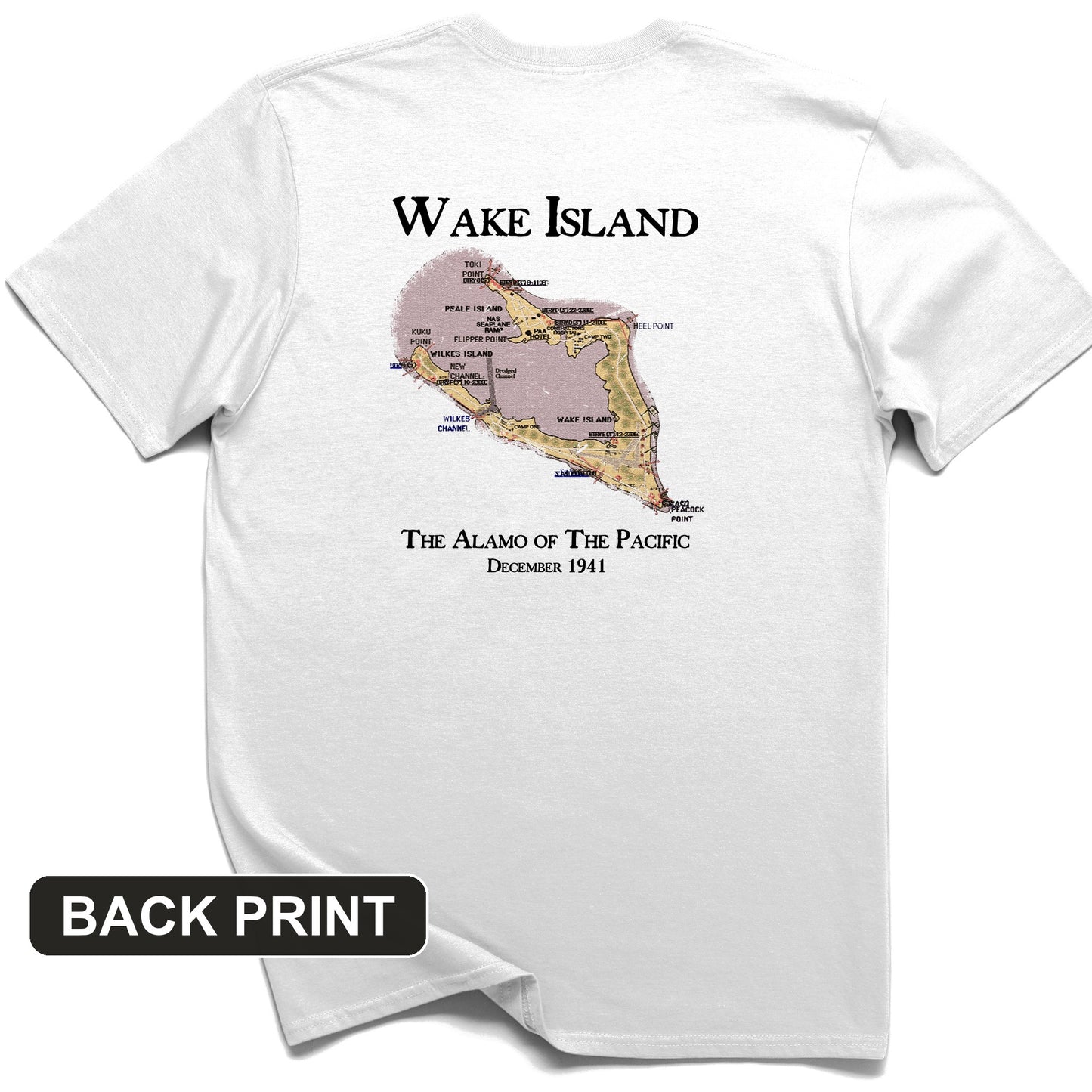 Wake Island Back Print T-Shirt