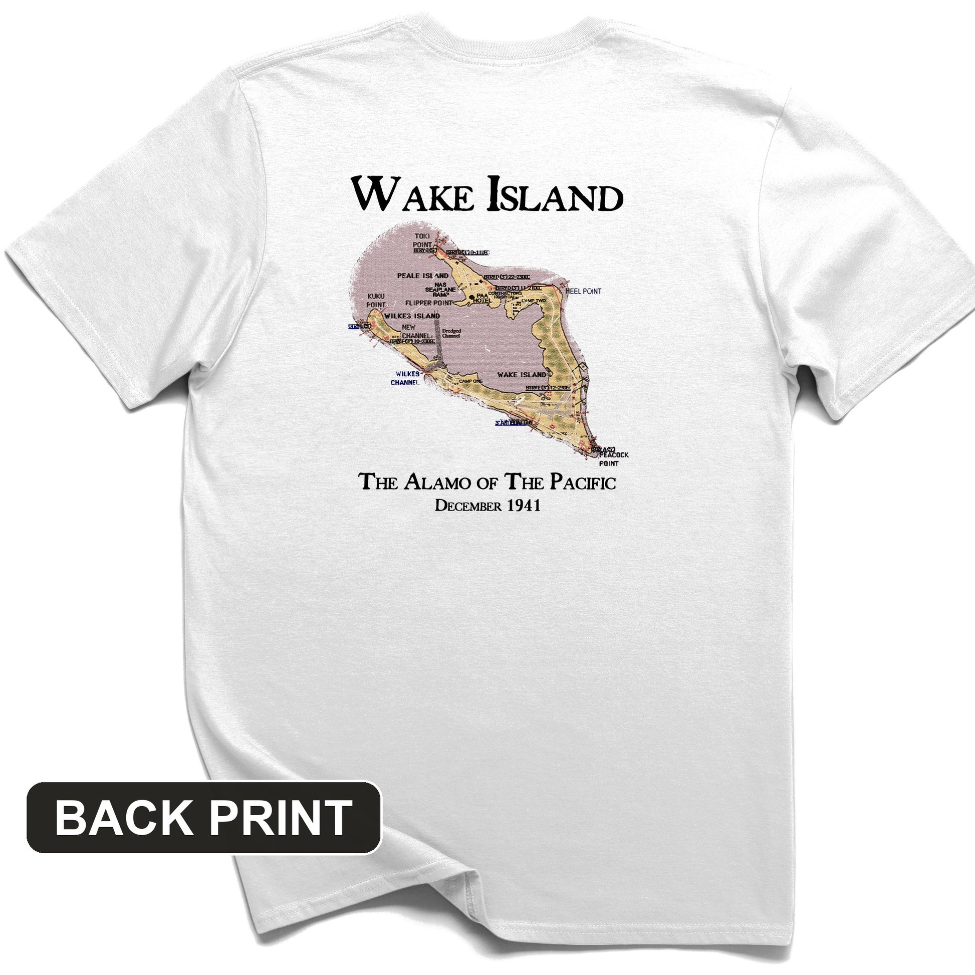 Wake Island Back Print T-Shirt