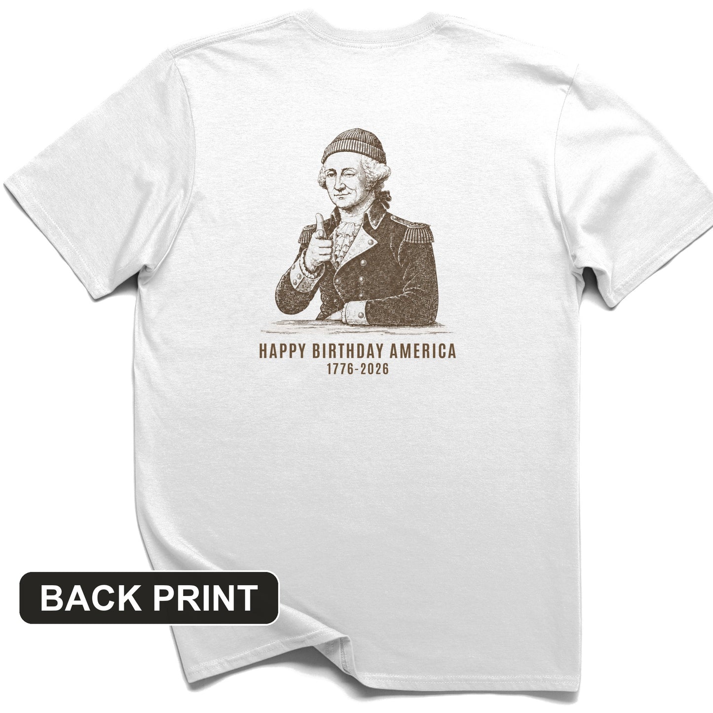 Washington Beanie Back Print T-Shirt