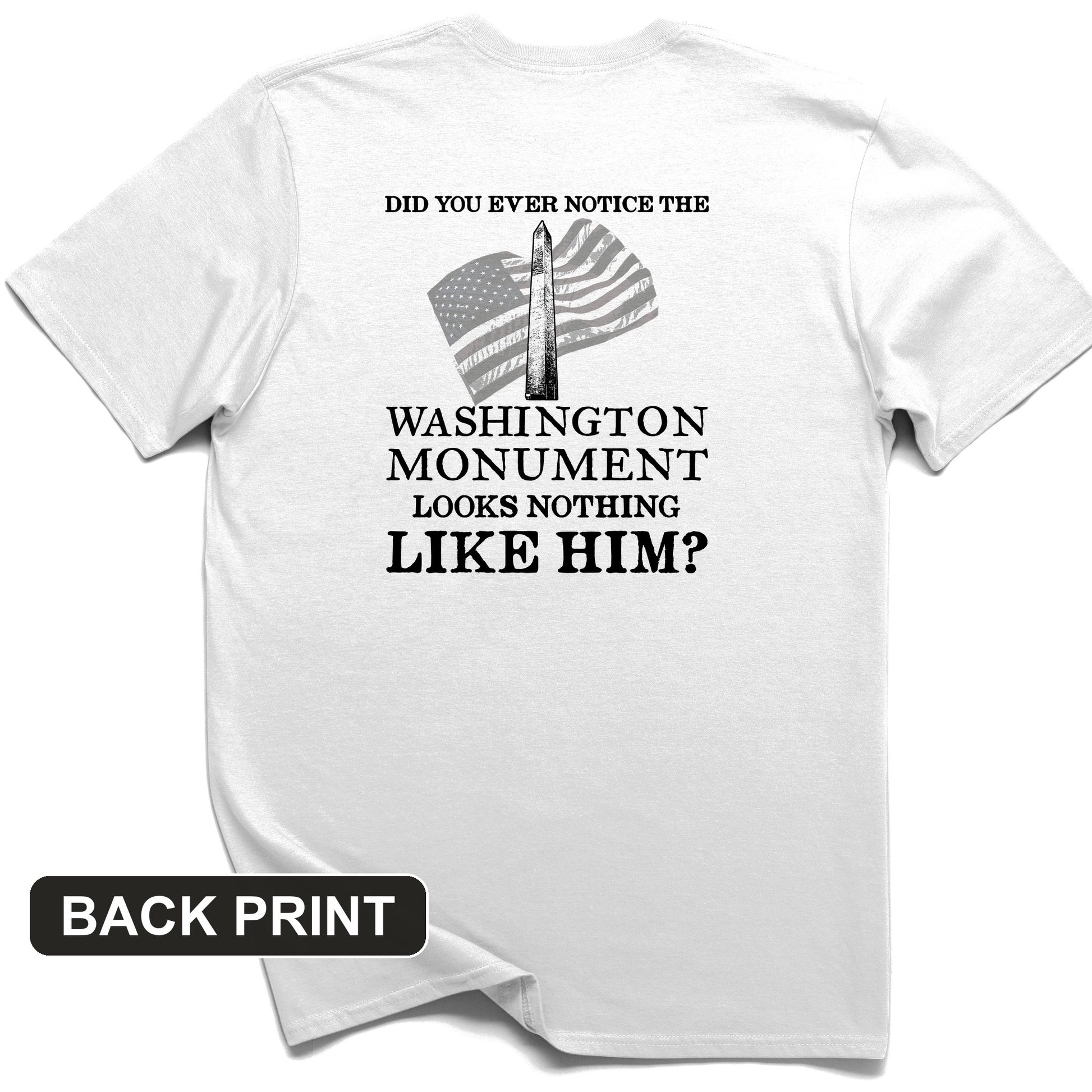 Washington Monument Back Print T-Shirt