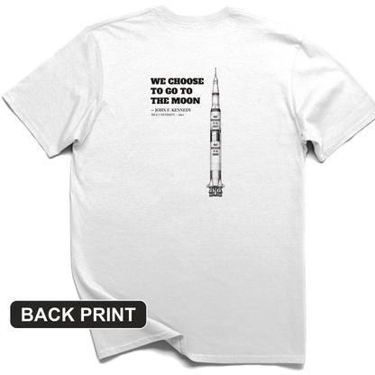 We Choose To Go To The Moon Back Print T-Shirt