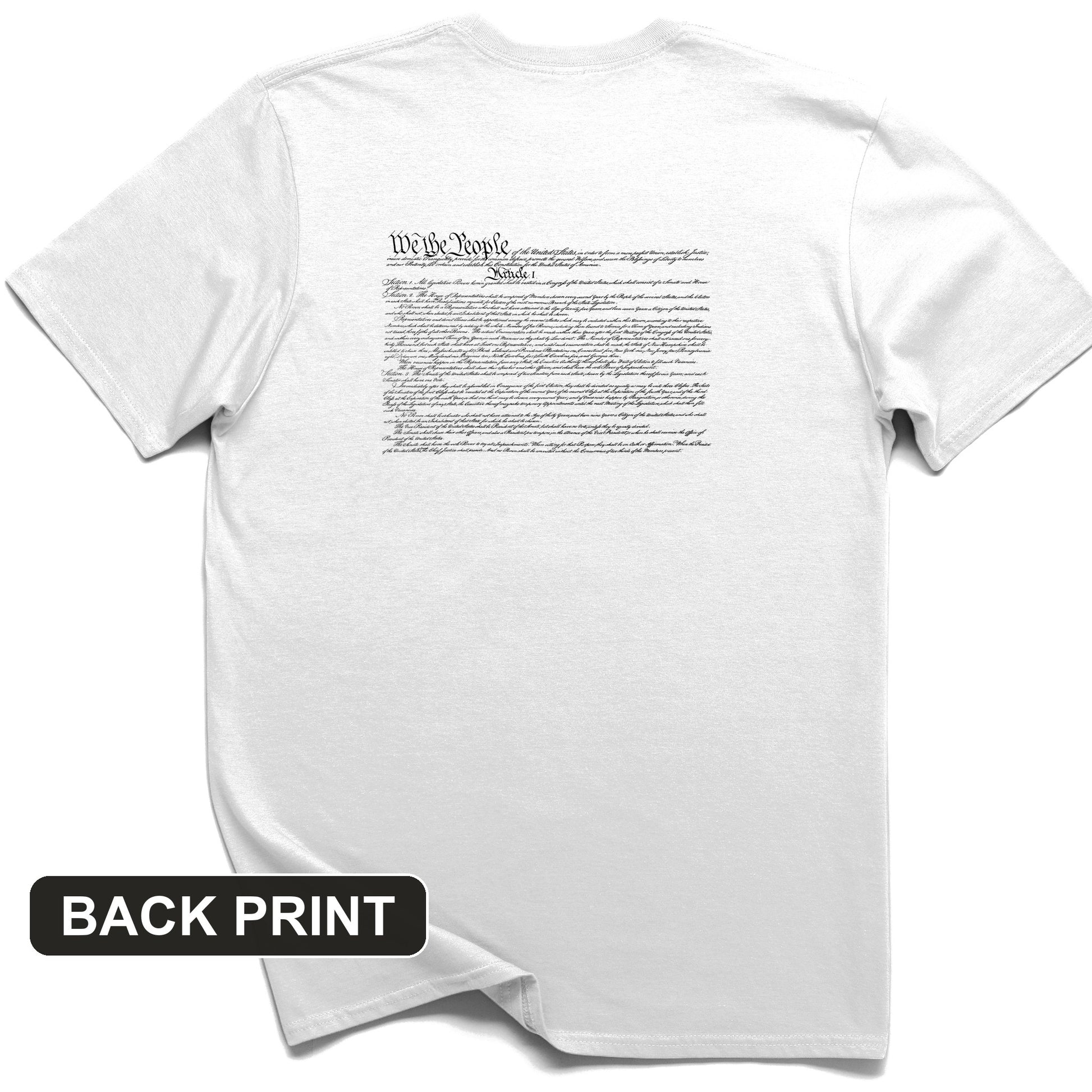 We the People Constitution Back Print T-Shirt