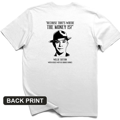 Willie Sutton Back Print T-Shirt
