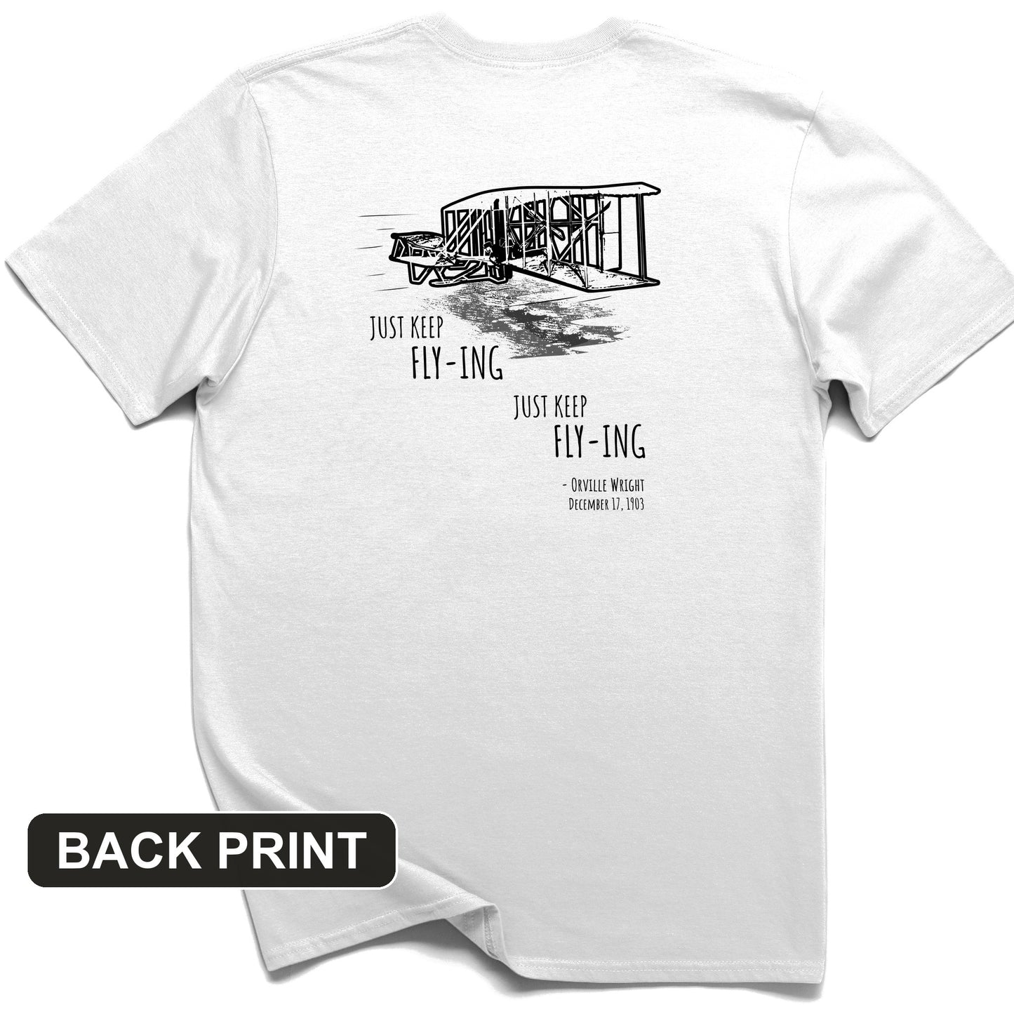 Wright Brothers Back Print T-Shirt
