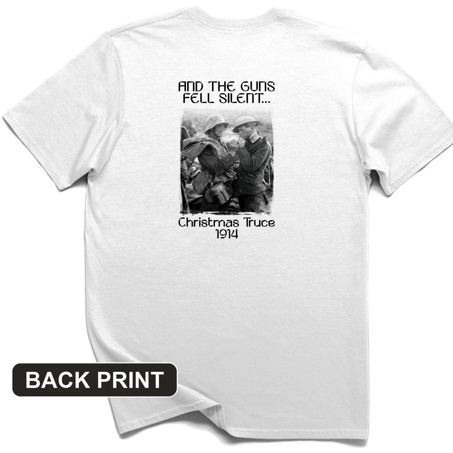 WWI Christmas Truce Back Print T-Shirt