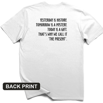 Yesterday Is History Back Print T-Shirt
