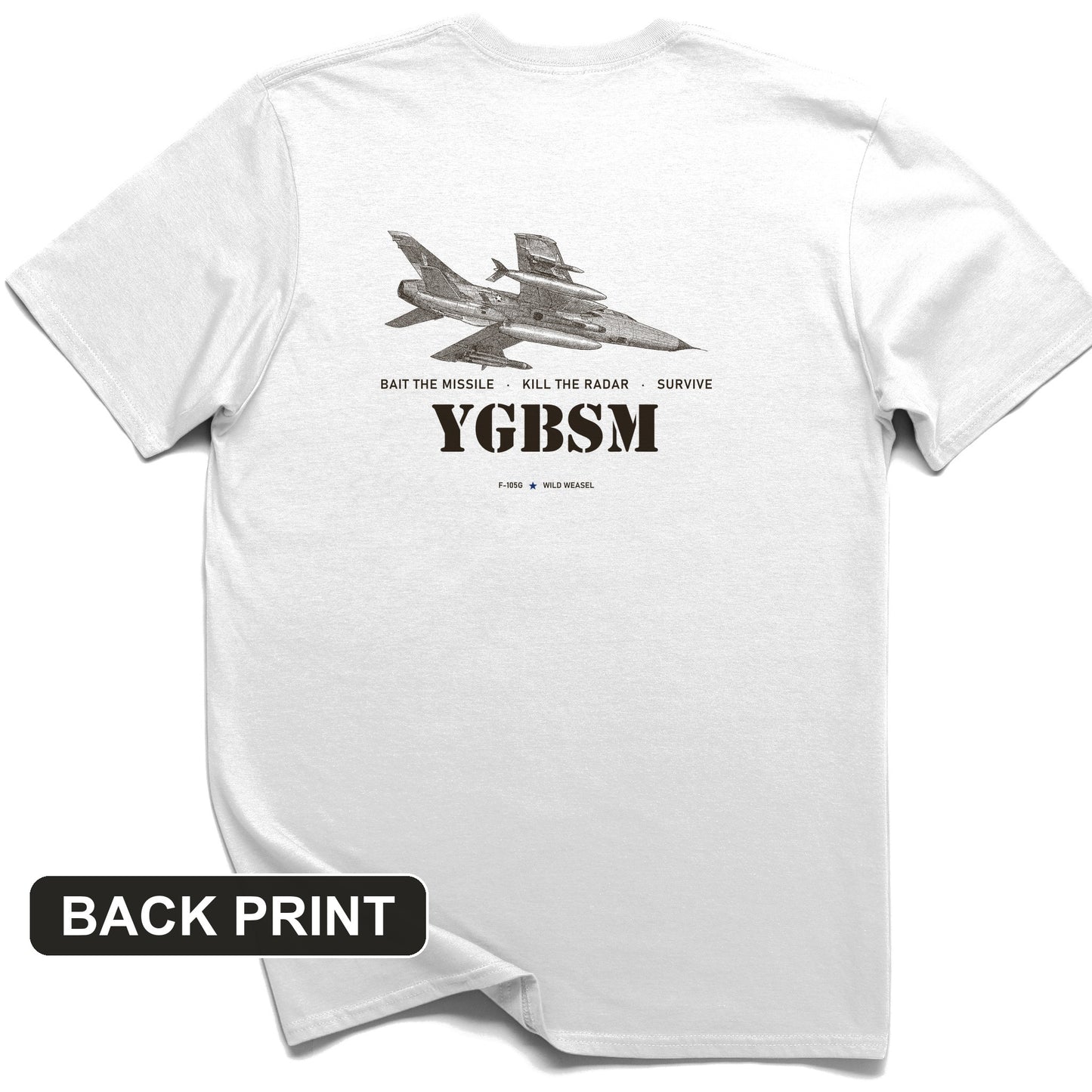 YGBSM Wild Weasel Back Print T-Shirt
