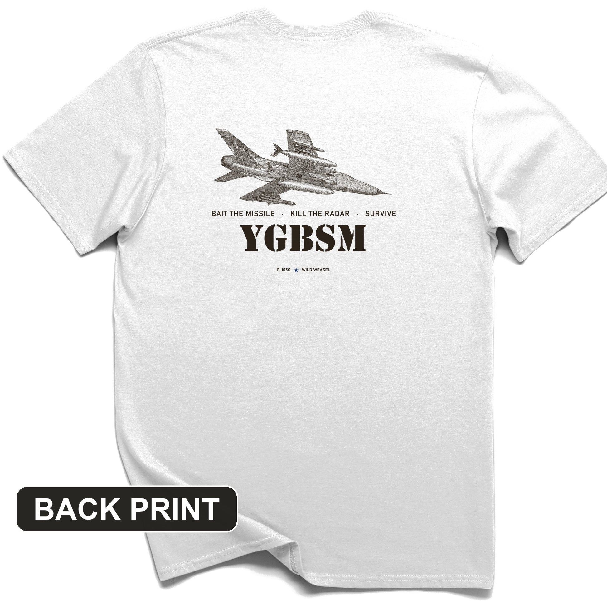 YGBSM Wild Weasel Back Print T-Shirt