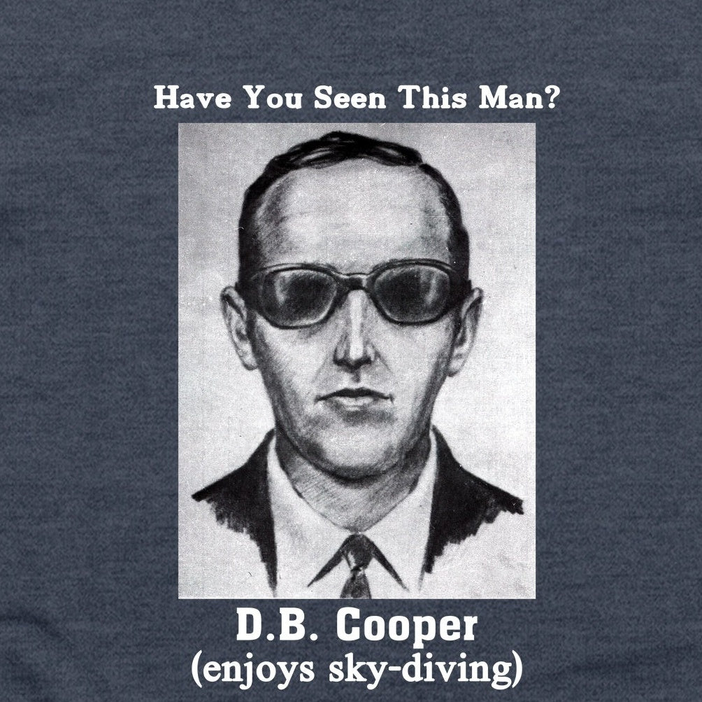 DB Cooper T-Shirt — print detail close-up