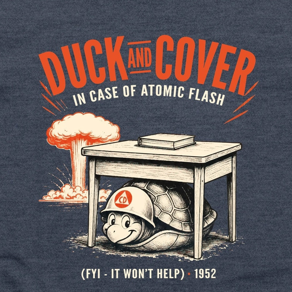 Duck And Cover T-Shirt — print detail close-up