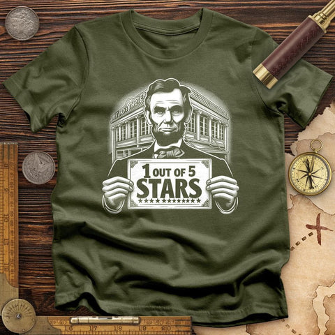 1 Out Of 5 Stars T-Shirt Military Green / S