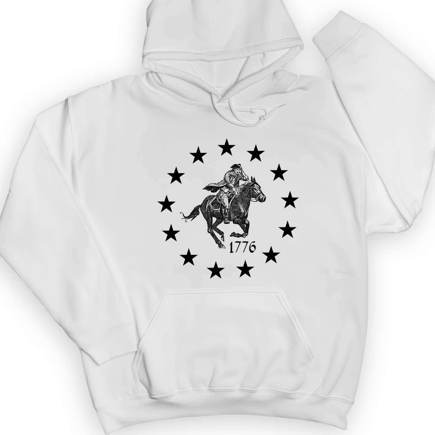 1776 Hoodie White / S