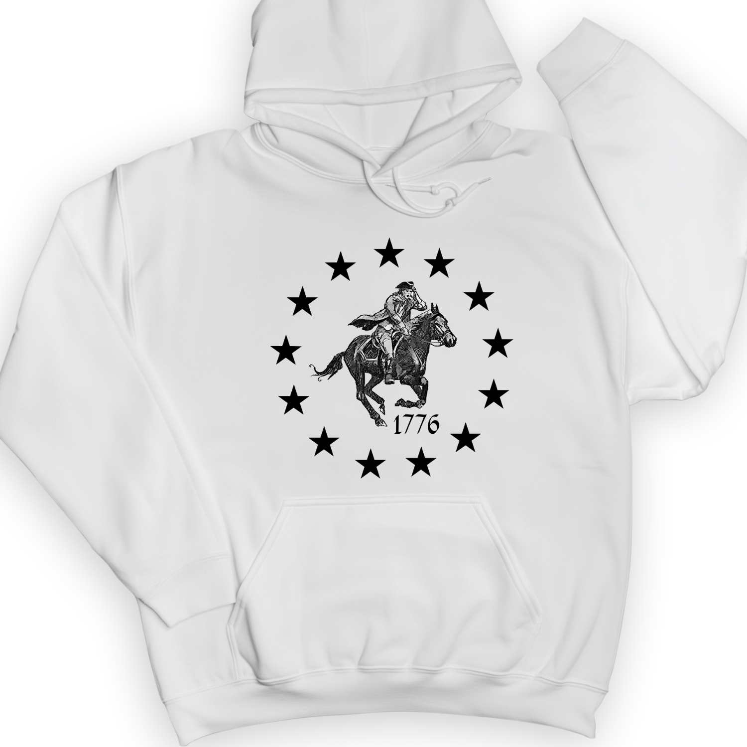 1776 Hoodie White / S
